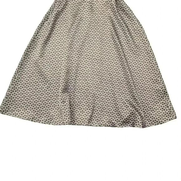 Robbie Bee Women's White/Brown/Lime Green Poly Satin A-Line Short Sleeve Button - Picture 8 of 12